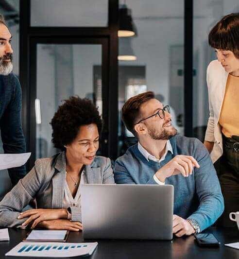 Illustration highlighting official government, education, and business portal access